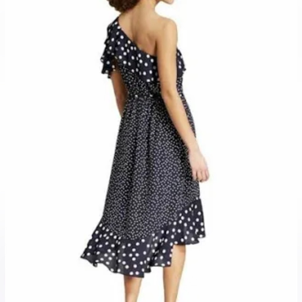 A New Day Navy & White Polka Dot Dress